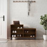 VidaXL Schoenenkast 102x36x60 cm bewerkt hout bruin eikenkleur - thumbnail