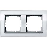 Gira Event Clear Zuiverwit / Aluminum 2-voudig