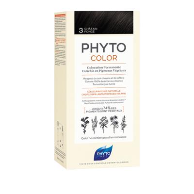 Phyto Phytocolor Permanent Color 3 Châtain Foncé Haarverf 112 ml