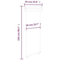 VidaXL Balkonscherm 65x250 cm grijs - thumbnail