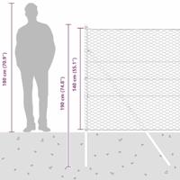 VidaXL Afrasteringspaal groen 10 x 1,4 m (36 mm gaas) staal en pvc - thumbnail