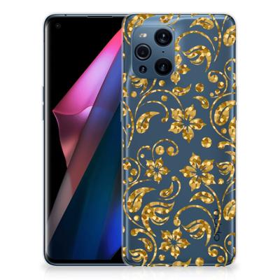 OPPO Find X3 | X3 Pro | TPU Case | Gouden Bloemen OPPO Find X3 | X3 Pro | TPU Case | Gouden Bloemen