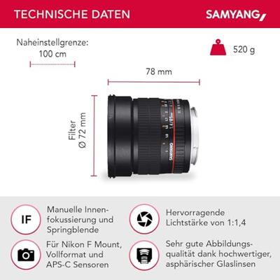 Samyang 85mm f/1.4 Nikon F - thumbnail