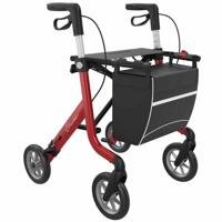 Rollator Streamer (6,2 kg) | Rehasense | Lichtgewicht | Zachte banden | Gesloten tas | Rood | Large | LRMRL60NUP - thumbnail