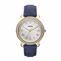 Horlogeband Fossil ES3191 Leder Blauw 18mm - thumbnail