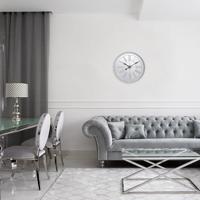 NeXtime NE-3255WI Spiegelklok - 43cm - Stille Wandklok - Landelijk - Wit - - "Cleopatra" - thumbnail