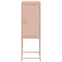 Hoge kast 36x39x107 cm staal roze - thumbnail