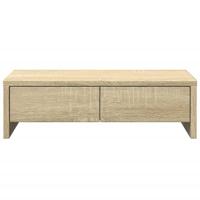 Monitorstandaard met lades 50x27x15 cm hout sonoma eikenkleur - thumbnail