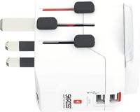 SKROSS | 1.302470 | PRO Light USB (2xA) -World | 3-pins internationale wereldreisadapter met geïntegreerde dubbele USB-oplader - Vermogen: 110V – 770W / 240V – 1680W - 2 x USB 5V / 2.4A - thumbnail