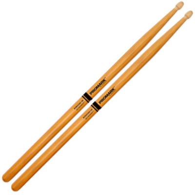 Promark R5BAGC Rebound 5B ActiveGrip Clear hickory drumstokken Promark R5BAGC Rebound 5B ActiveGrip Clear hickory drumstokken