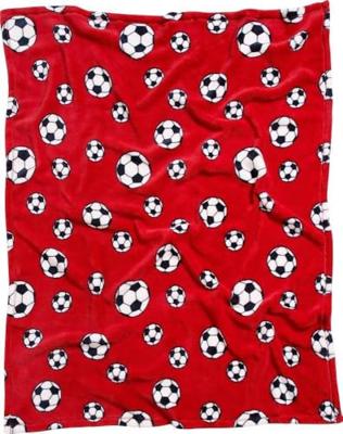 Playshoes fleece babydeken voetbal rood Maat