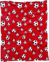 Playshoes fleece babydeken voetbal rood Maat - thumbnail