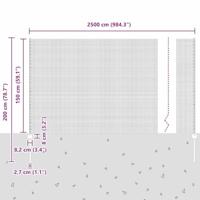 VidaXL Hek met paal zilver 1,5 x 25 m staal - thumbnail