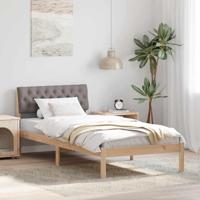 Bedframe Bruin en taupe 90 x 190 cm Massief grenenhout - thumbnail