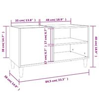Platenkast 84,5x38x48 cm bewerkt hout grijs sonoma eikenkleurig - thumbnail