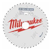 Milwaukee Cirkelzaagblad voor Hout | Ø 190mm Asgat 30mm 48T - 4932471380 - thumbnail