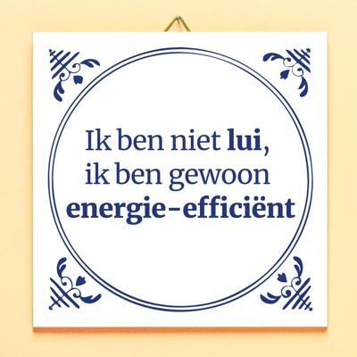 Tegeltje Ik ben niet lui