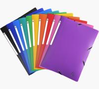 Exacompta elastomap 10 geassorteerde kleuren: zwart, donkerblauw, lichtblauw, turkoois, groen, geel, o... - thumbnail