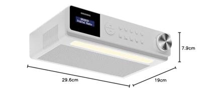 Grundig GKR1010 DKR 1000 BT DAB + keukenradio met Bluetooth en DAB + ontvangst wit,wit