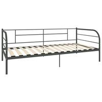 VidaXL Bedbank metaal grijs 90x200 cm - thumbnail