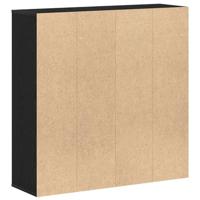 Boekenkast 98x29x97,5 cm bewerkt hout zwart eikenkleur - thumbnail