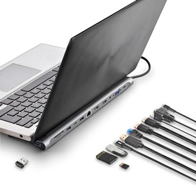 USB-HUB NGS WONDERDOCK12 Grijs Zilverkleurig