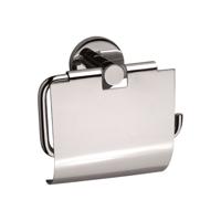 Sanix Round toiletrolhouder met klep chroom - thumbnail