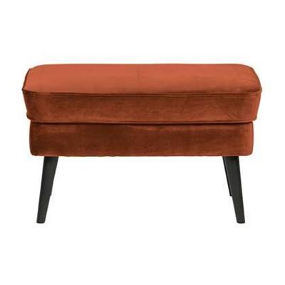 WOOOD Hocker 'Rocco' Velvet, kleur Roest