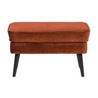 WOOOD Hocker 'Rocco' Velvet, kleur Roest - thumbnail
