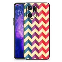 OPPO Find X5 Pro Back Case Zigzag Multi Color - thumbnail