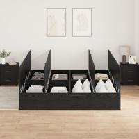 Bedframe Zwart eiken 200 x 180 x 31.5 cm Bewerkt hout - thumbnail