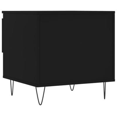 Salontafel 50x46x50 cm bewerkt hout zwart Salontafel 50x46x50 cm bewerkt hout zwart