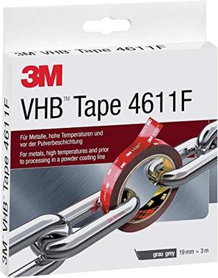 3M VHB™ 4611F 4611193 Dubbelzijdige tape VHB 4611F Donkergrijs (l x b) 3 m x 19 mm 1 stuk(s) 3M VHB™ 4611F 4611193 Dubbelzijdige tape VHB 4611F Donkergrijs (l x b) 3 m x 19 mm 1 stuk(s)