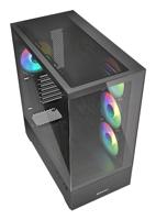 Sharkoon ak6 rgb midi tower behuizing (zwart | 2x usb-a | 1x usb-c | rgb | tempered glass) - thumbnail