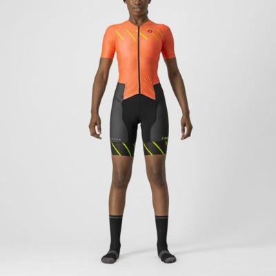 Castelli Free Sanremo 2 W trisuit korte mouwen oranje dames XL