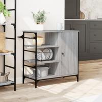 Keukentrolley 87,5x38,5x84,5 cm bewerkt hout grijs sonoma eiken - thumbnail