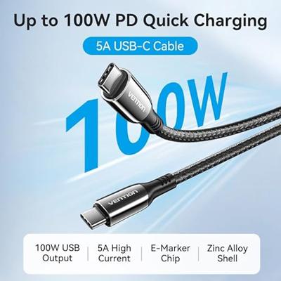 Vention CTKBH USB-kabel, 2 m, zwart, 1 stuk