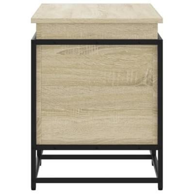 Opbergbox met deksel 100x40x51,5 cm bewerkt hout sonoma eiken
