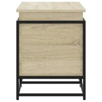 VidaXL Opbergbox met deksel 100x40x51,5 cm bewerkt hout sonoma eiken - thumbnail