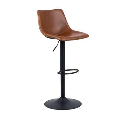 Bendt Draaibare Barkruk 'Xanthe' PU, kleur Cognac (zithoogte 61-83cm)