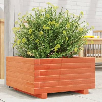 Plantenbak 50x50x26,5 cm massief grenenhout wasbruin Plantenbak 50x50x26,5 cm massief grenenhout wasbruin