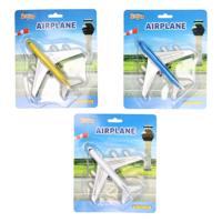 2-play die-cast pull back vliegtuig, 14cm - thumbnail