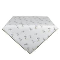 Clayre & Eef Tafelkleed 150x150 cm Wit Katoen Olijven Tafellaken - thumbnail