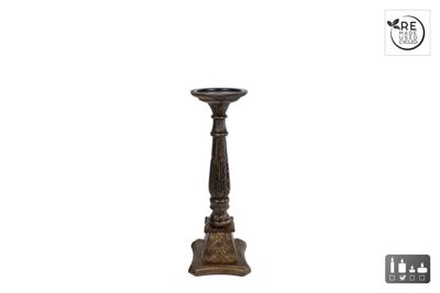 CosyDecor Kandelaar "kathedraal" zwart hout h44cm