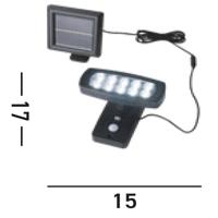 Searchlight WandlampSolar met los zonnepaneeltje - 67423BK-PIR - thumbnail