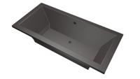 Ligbad Xenz Society | Inbouw | 190x90 cm | Incl.Badafvoer | Met overloop | Acryl | Antraciet mat - thumbnail