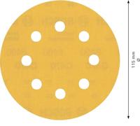Bosch Accessories EXPERT C470 2608900801 Excenterschuurpapier Geperforeerd Korrelgrootte (num) 400 (Ø) 115 mm 5 stuk(s) - thumbnail