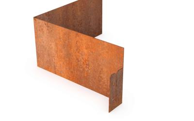 Afboording Cortenedge Cortenstaal buitenhoek 30x30cm 29cm hoog zonder rand Geroba - Geroba Afboording Cortenedge Cortenstaal buitenhoek 30x30cm 29cm hoog zonder rand Geroba - Geroba