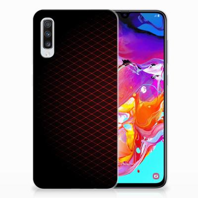 Samsung Galaxy A70 | TPU bumper | Geruit Rood