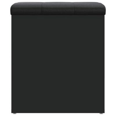 Opbergbank 42x42x45 cm bewerkt hout zwart